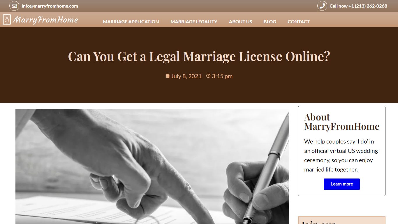 Can You Get a Legal Marriage License Online? - MarryFromHome